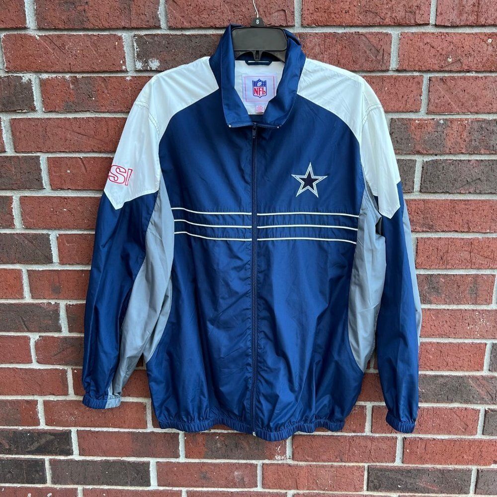 NFL VIntage Sports Illustrated Dallas Cowboys Windbreaker Jacket SIze Large